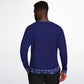 Blue Unisex Sweater with Ukrainian traditional border