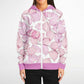 Pink Fall Leaves Unisex Zip Hoodie