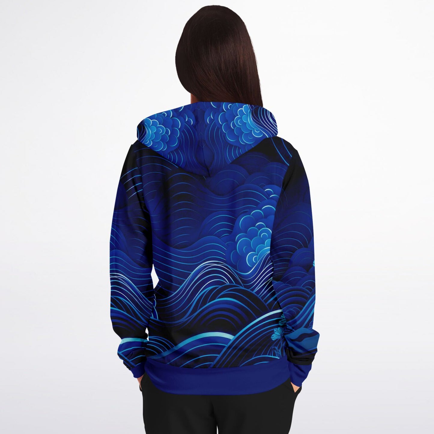 Waves & Flowers 3 Zip Hoodie