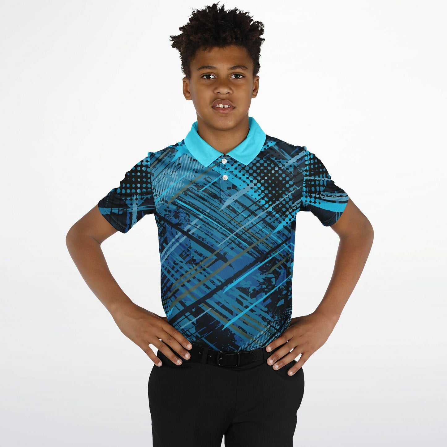 Geometric Pattern 1 Kids Polo Shirt