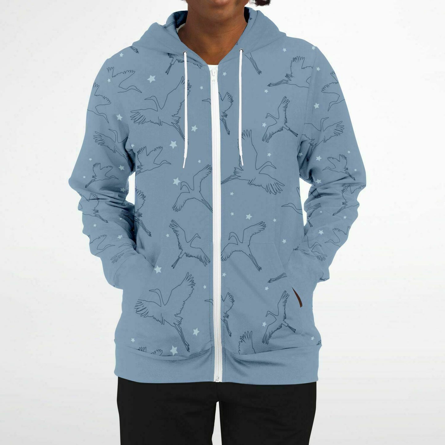 Light Grey Zip Hoodie Unisex