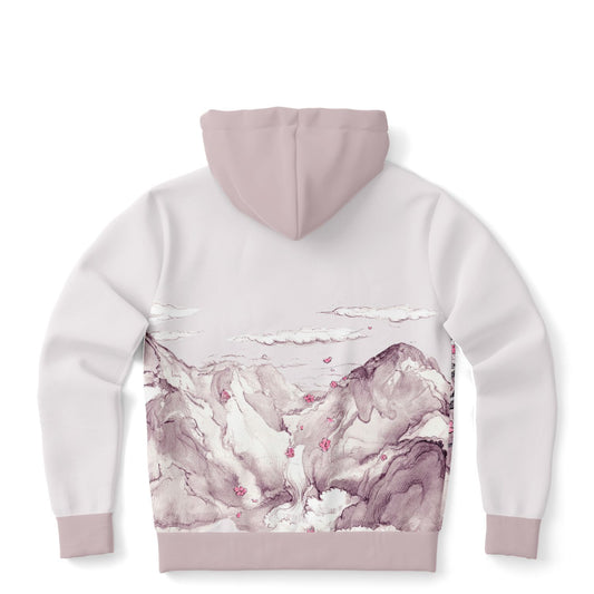 Pink Mountain Zip Hoodie
