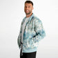 Watercolor Flowers Unisex Track Jacket - light blue