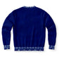 Blue Unisex Sweater with Ukrainian traditional border