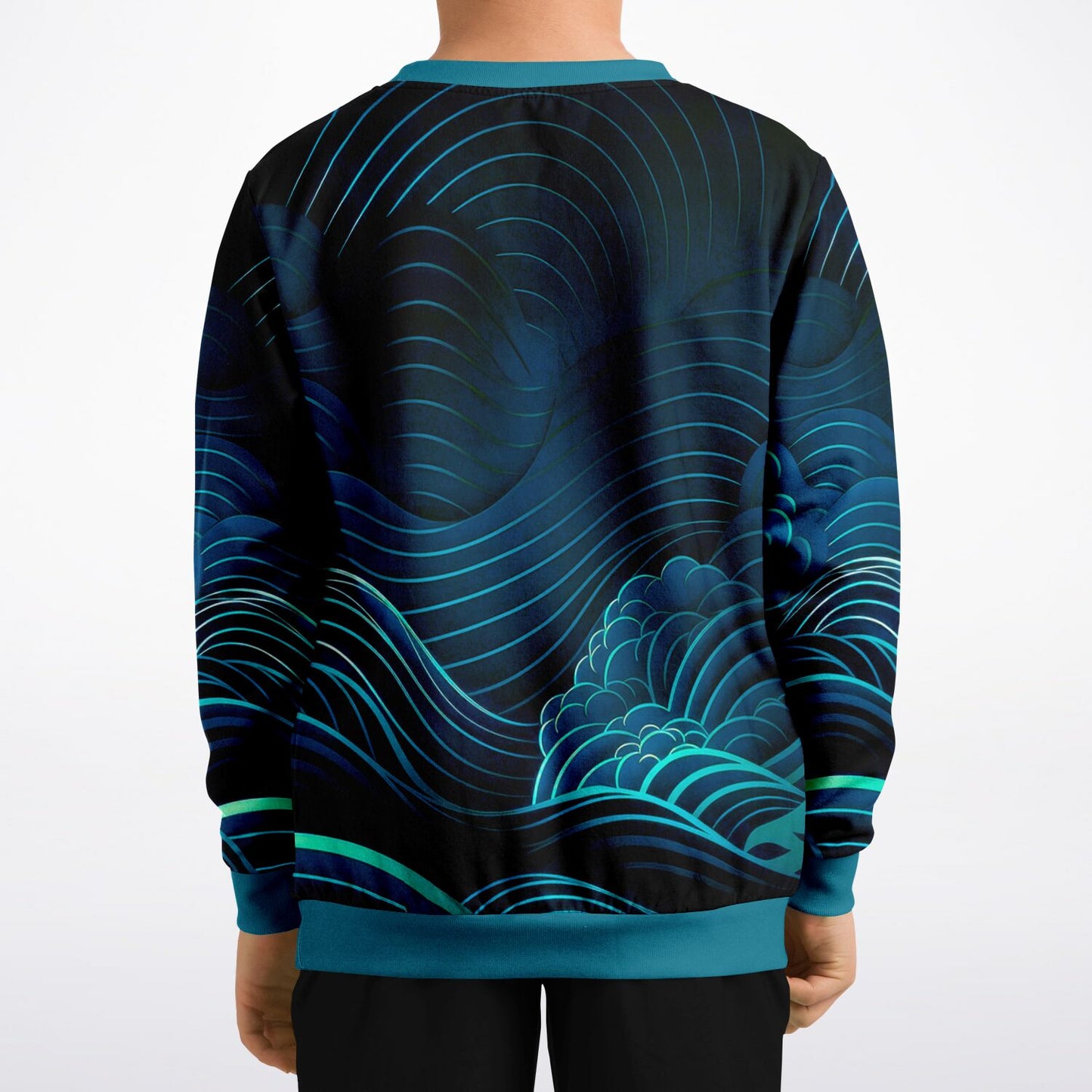 Waves Kids Sweatshirt - blue-green