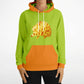 Orange Hedgehog Unisex Hoodie - bright green