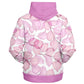 Pink Fall Leaves Unisex Zip Hoodie