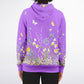 Purple Spring Flowers Women's Zip Hoodie