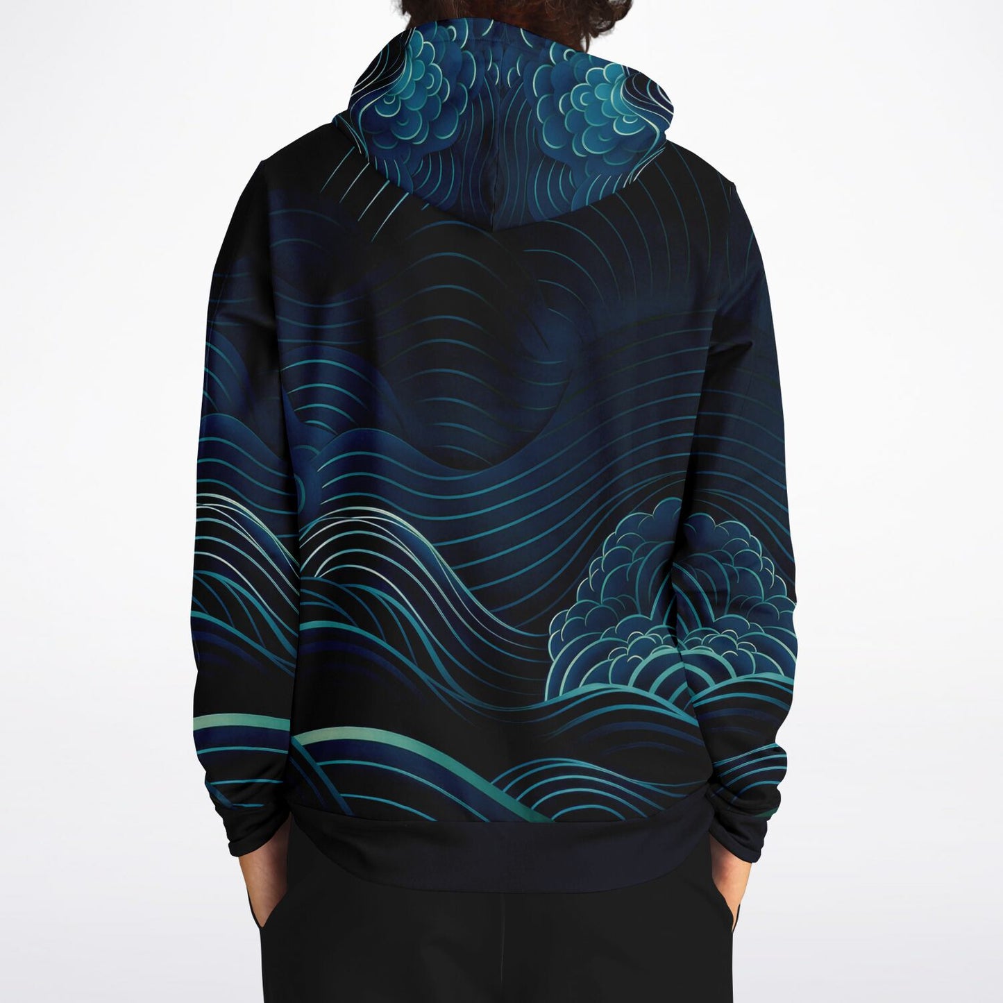 Waves & Flowers Unisex Hoodie - subdued version