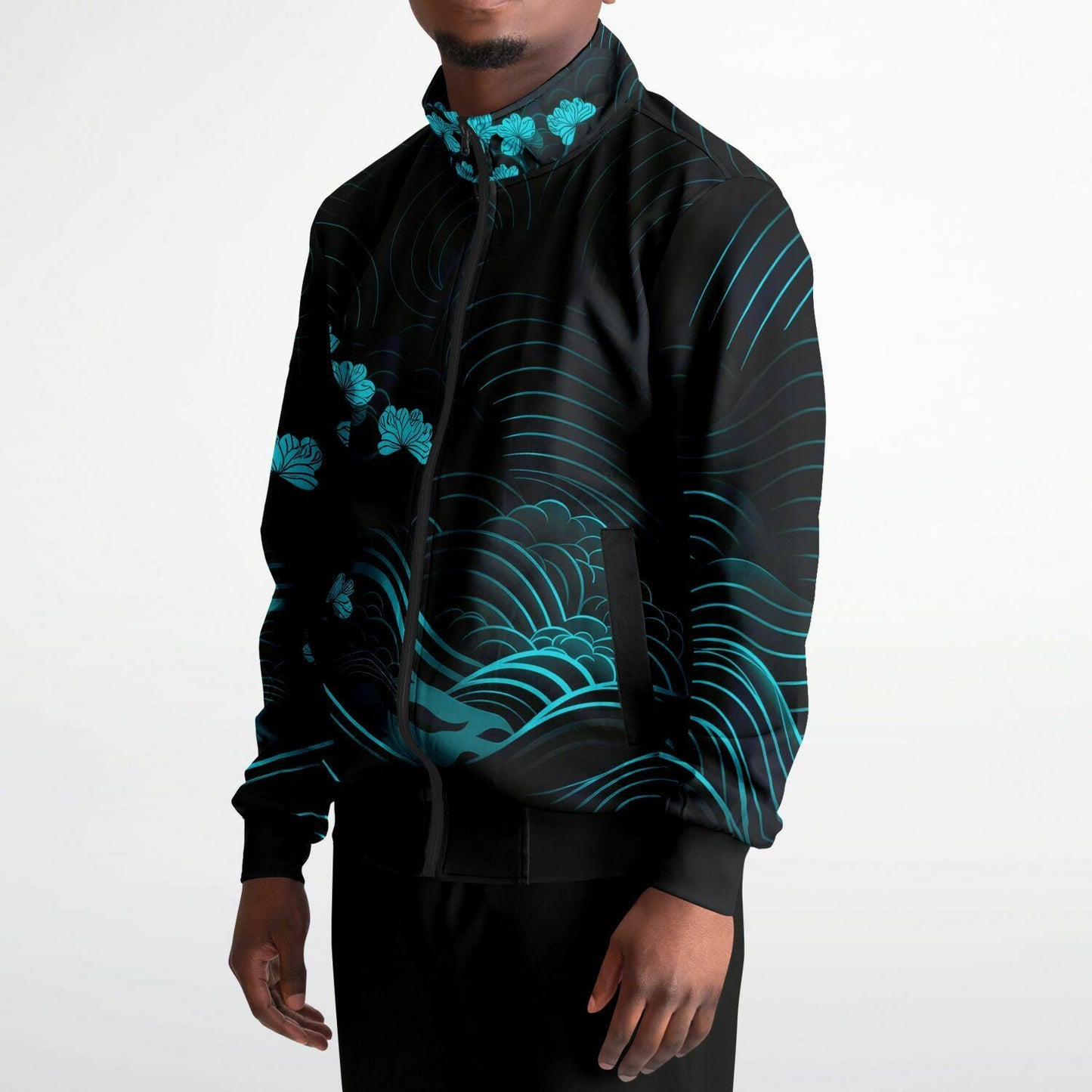 Waves & Flowers 1 Unisex Track Jacket