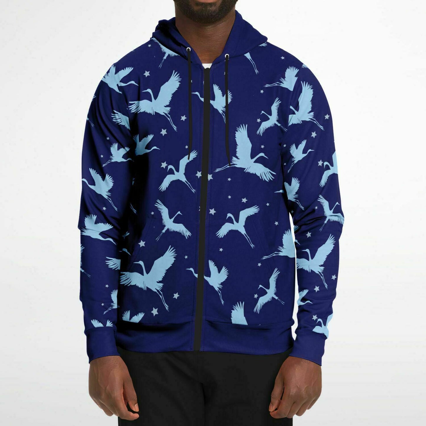 Blue Crane Zip Hoodie Unisex