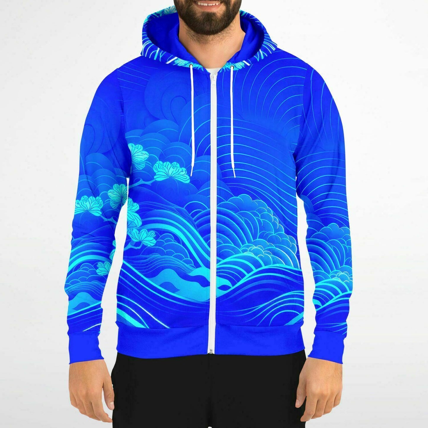 Waves & Flowers 4 Zip Hoodie