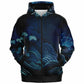 Waves&Flowers Fashion Zip Hoodie