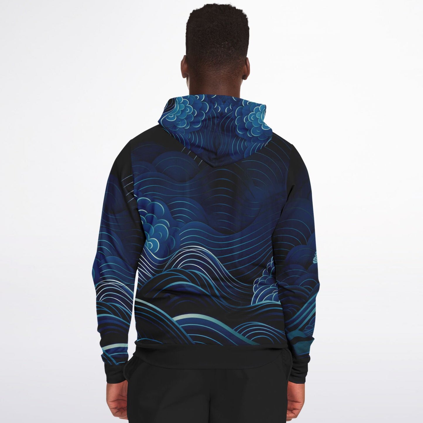 Waves&Flowers Fashion Zip Hoodie