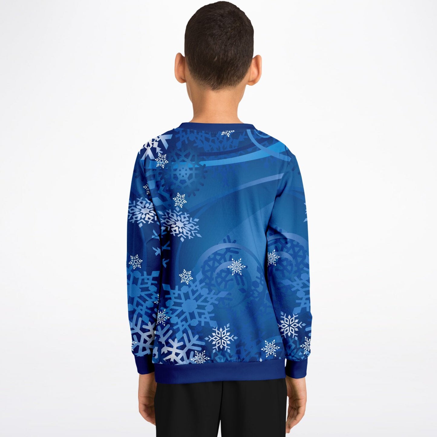 Blue Snowflakes Kids Sweatshirt