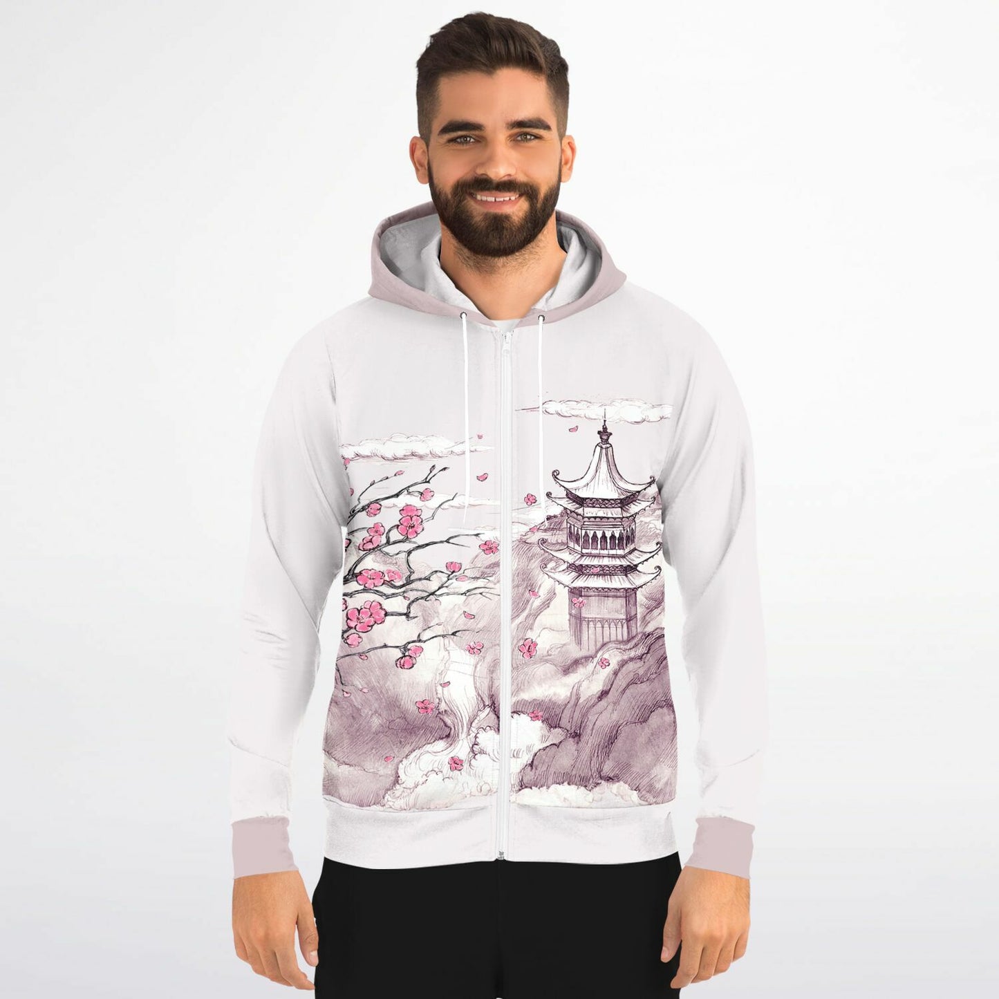 Pink Mountain Zip Hoodie