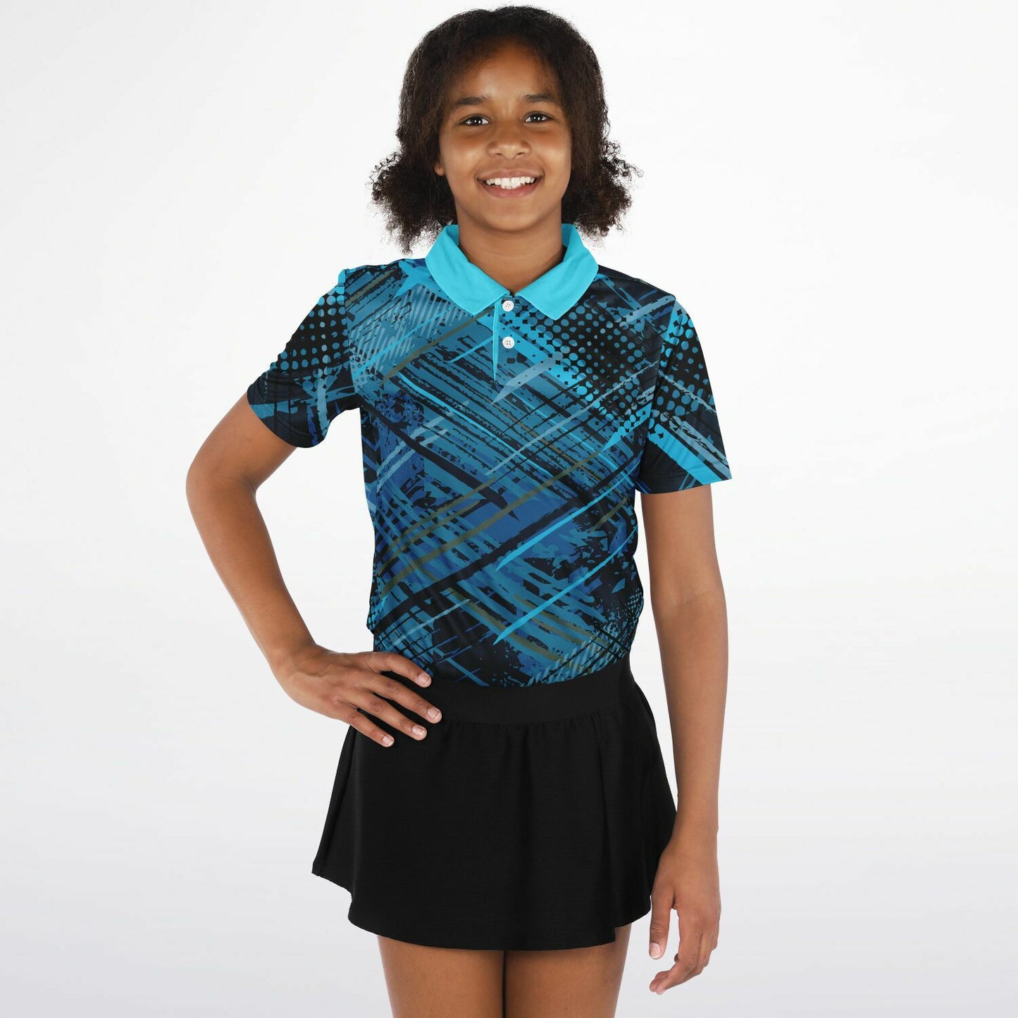 Geometric Pattern 1 Kids Polo Shirt