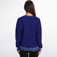 Blue Unisex Sweater with Ukrainian traditional border