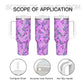 Summer Flowers Purple 40oz Tumbler with Handle Stainless Steel