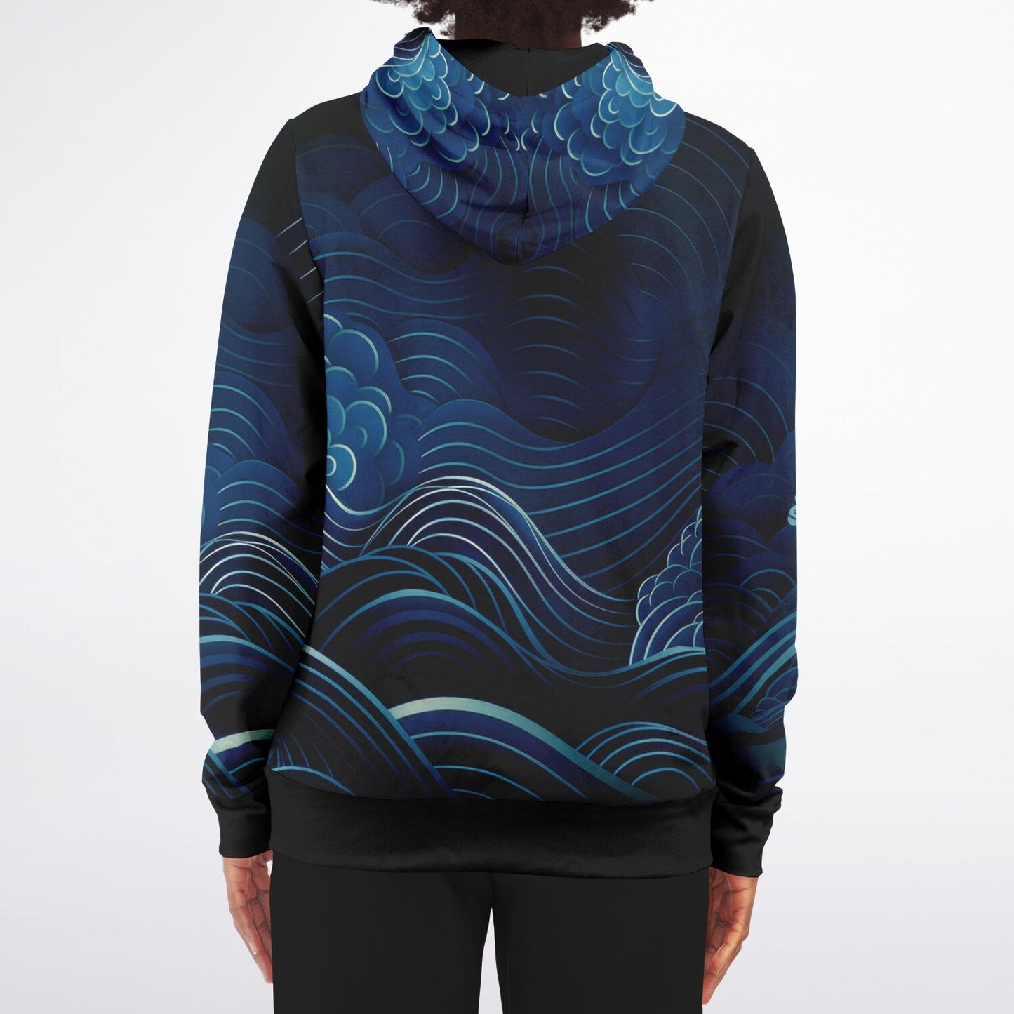 Waves&Flowers Fashion Zip Hoodie