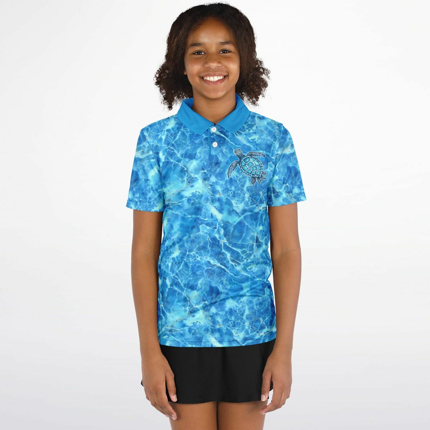 Blue Tortoise 1 Youth Polo Shirt