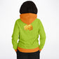 Orange Hedgehog Unisex Hoodie - bright green