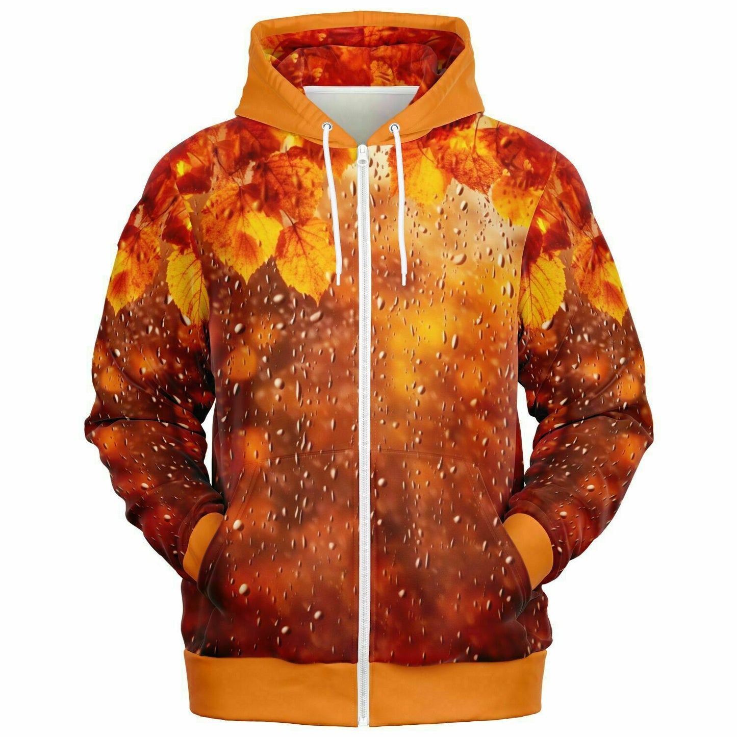 Fall Leaves and Rain Unisex Hoodie