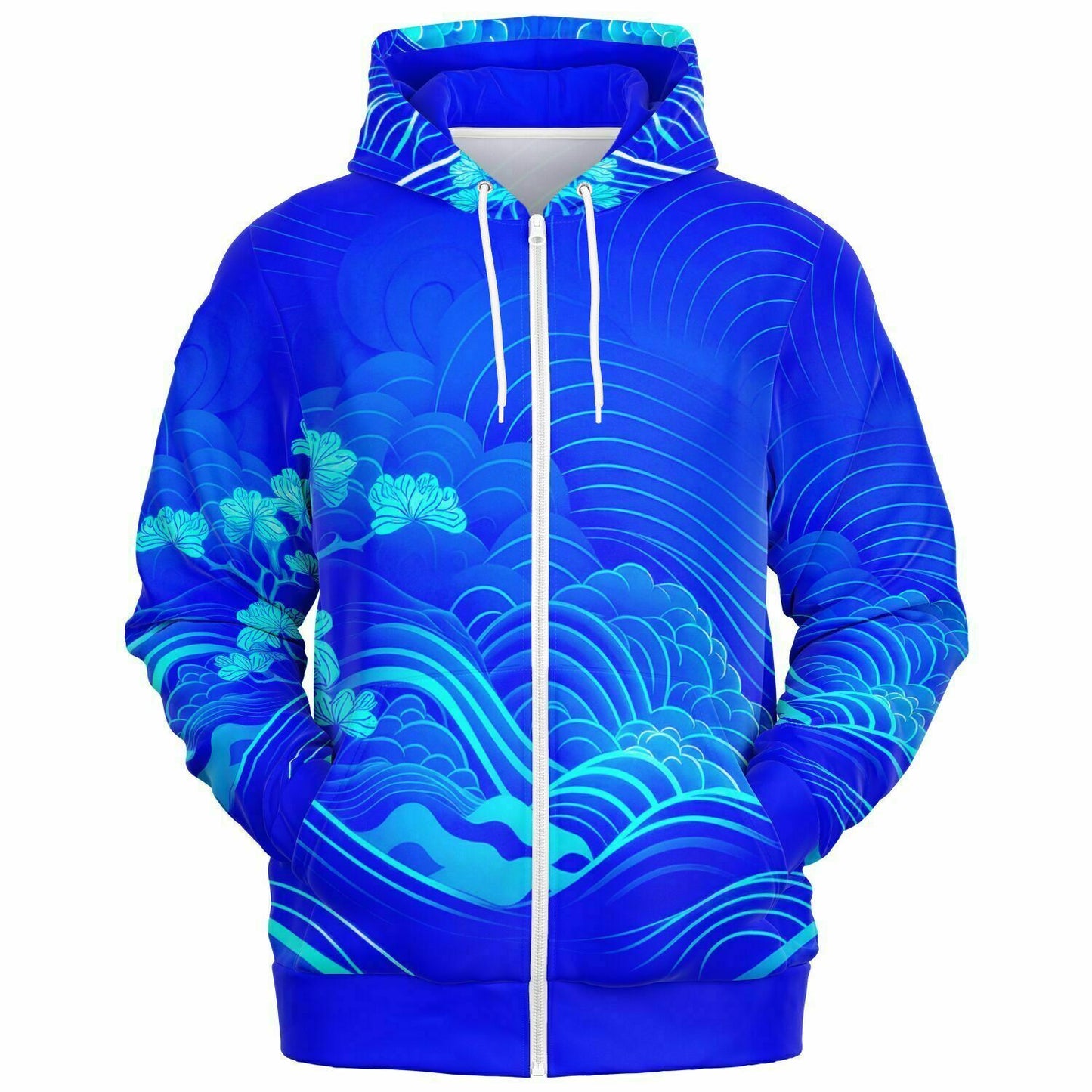 Waves & Flowers 4 Zip Hoodie