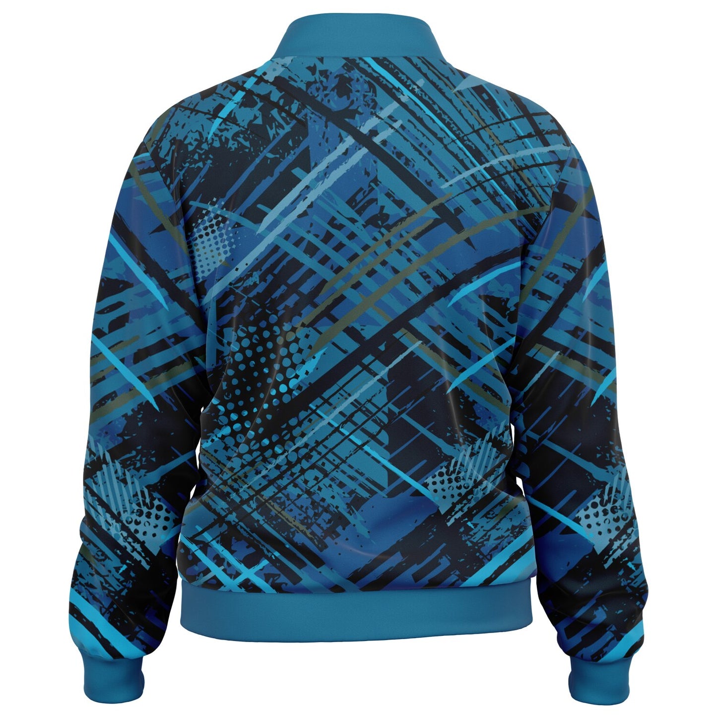 Geometric Blue Unisex Track Jacket