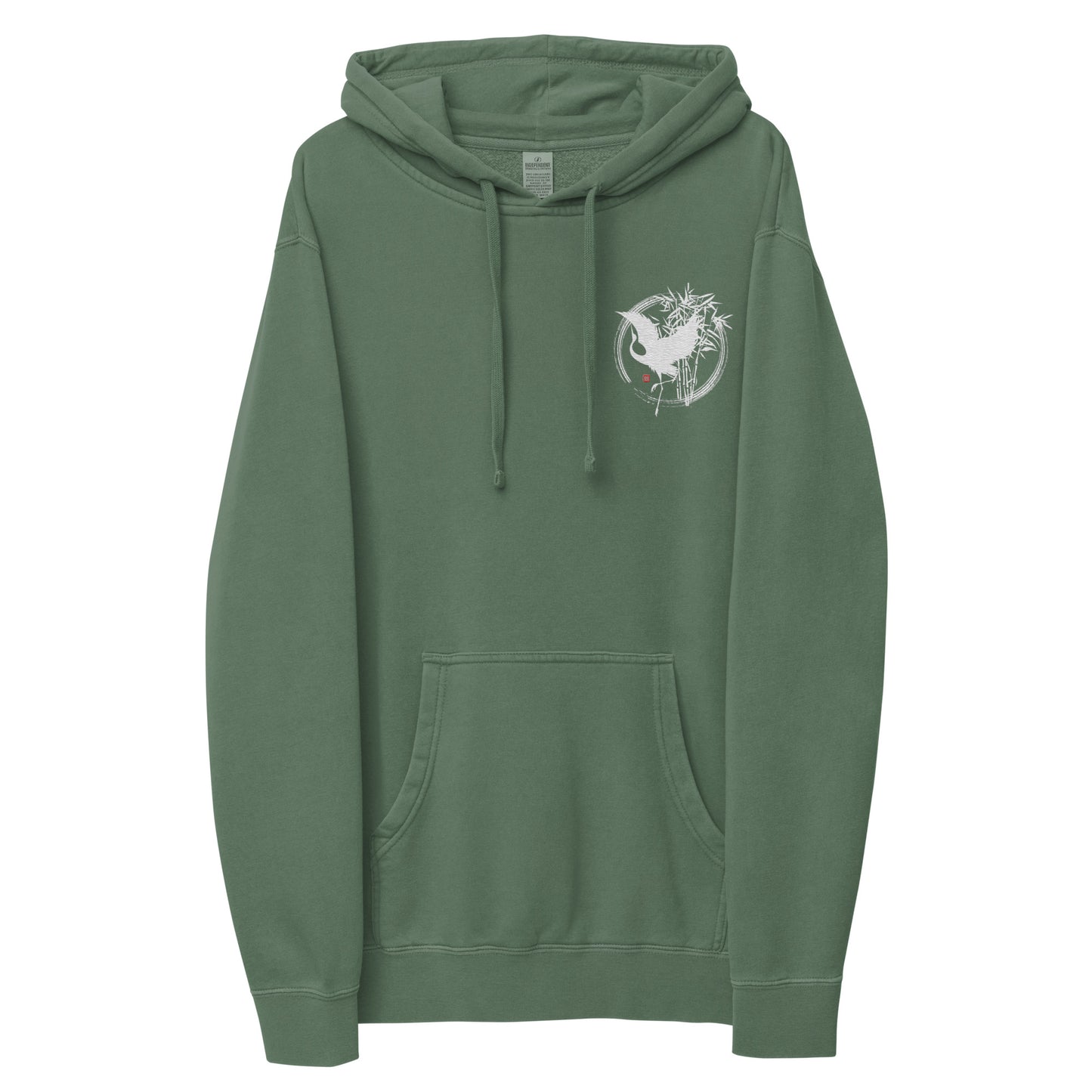 Japanese Crane Unisex pigment-dyed hoodie (6 colors)