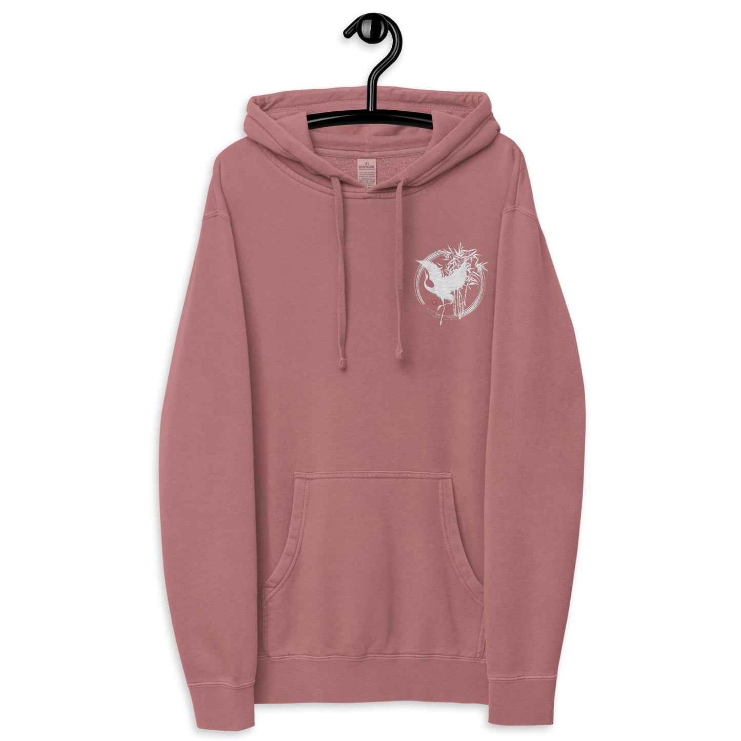 Japanese Crane Unisex pigment-dyed hoodie (6 colors)