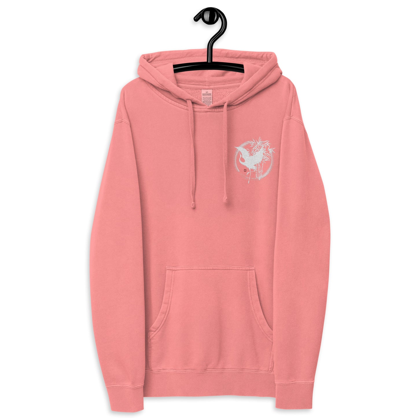 Japanese Crane Unisex pigment-dyed hoodie (6 colors)