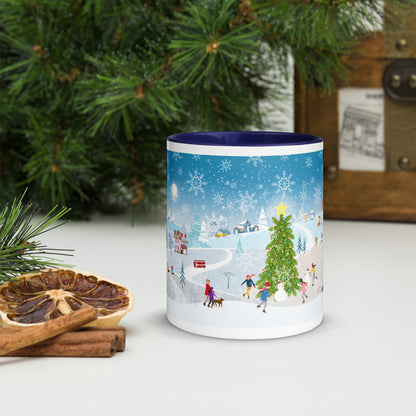 Winter City Blue Ceramic Mug 2 sizes