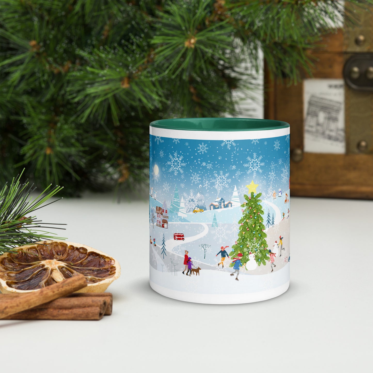 Winter City Blue Ceramic Mug 2 sizes