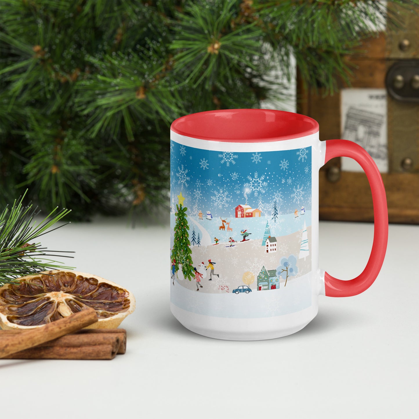 Winter City Blue Ceramic Mug 2 sizes