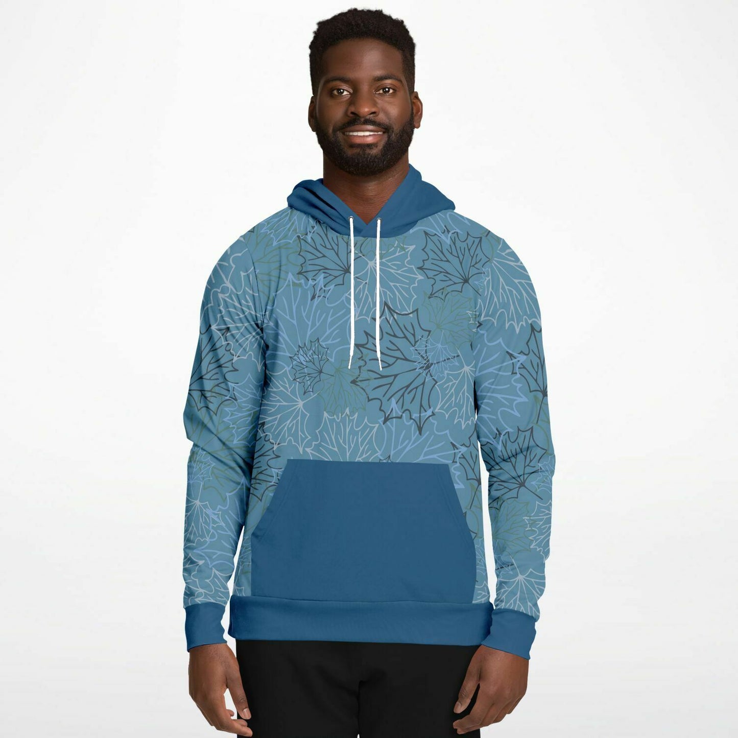 Blue Leaves Premium Hoodie Unisex