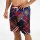 Abstract Red Men's Board Shorts