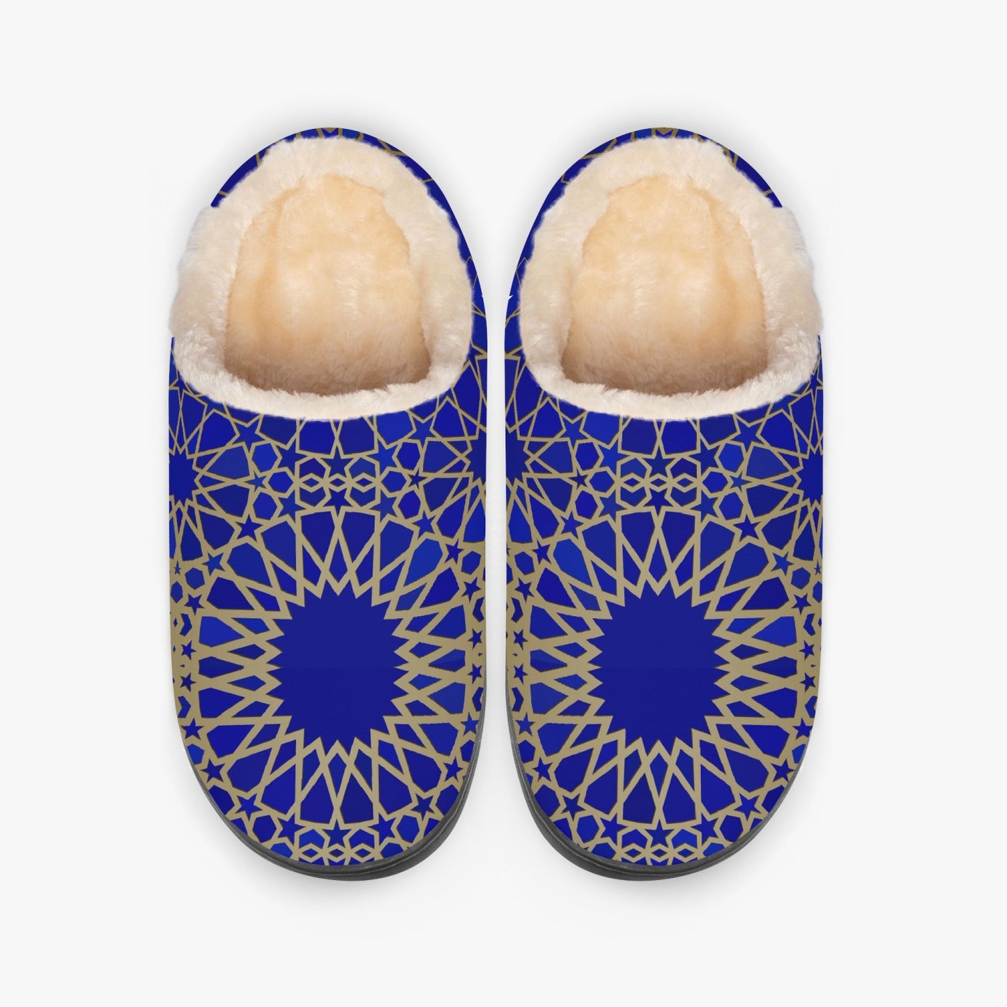 Blue Geometric Pattern 1Bedroom Slippers