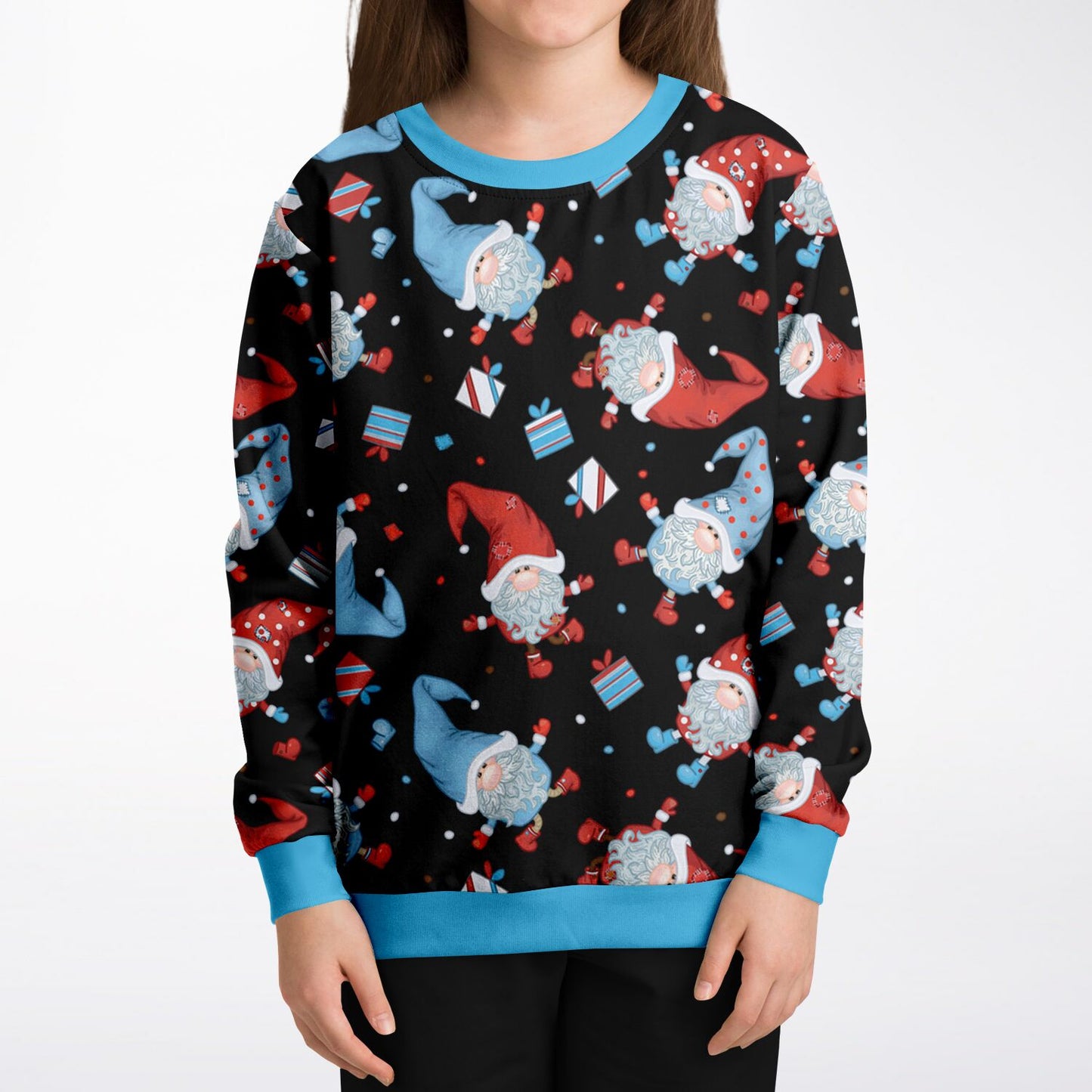 Black Winter Gnomes Kids Sweatshirt - 2 options