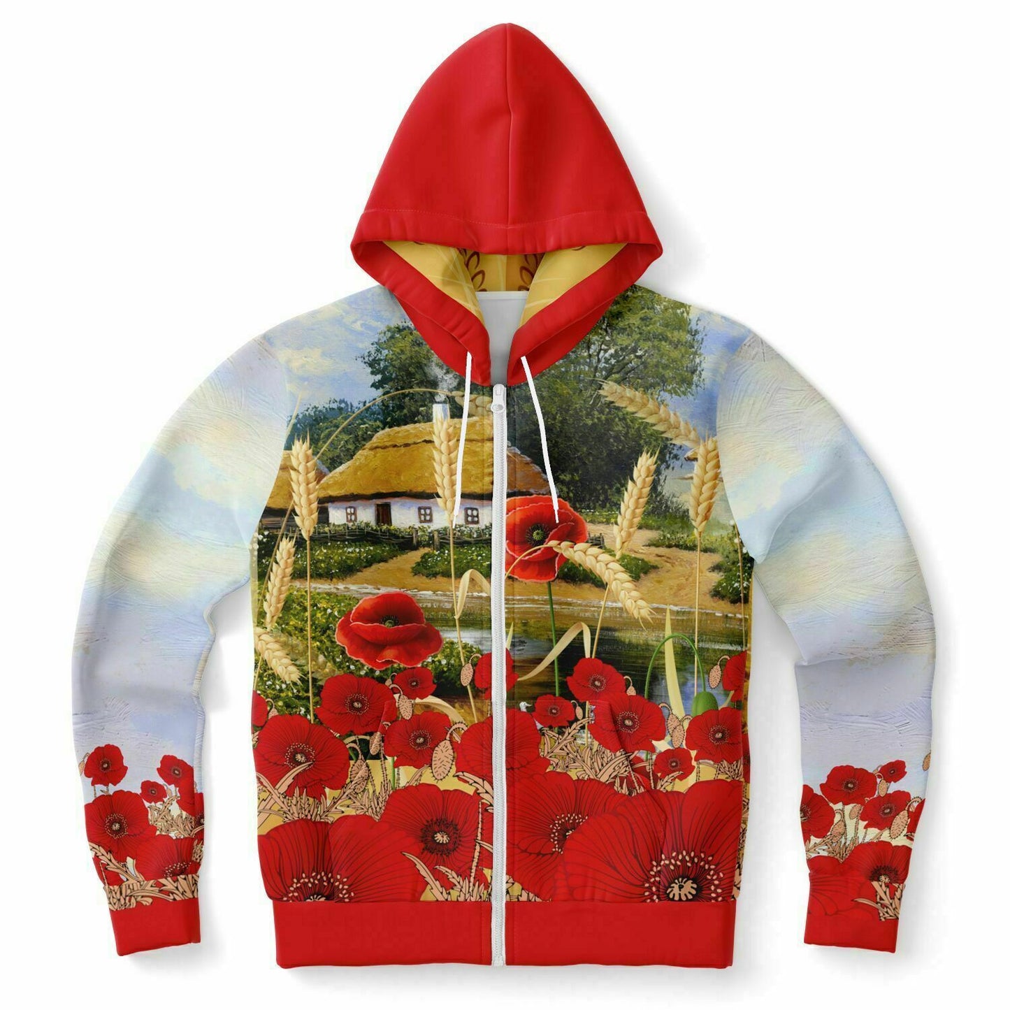 Ukraine Summer Village 1 Zip Hoodie Unisex