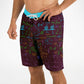 Math Mulberry Red Men's Board Shorts