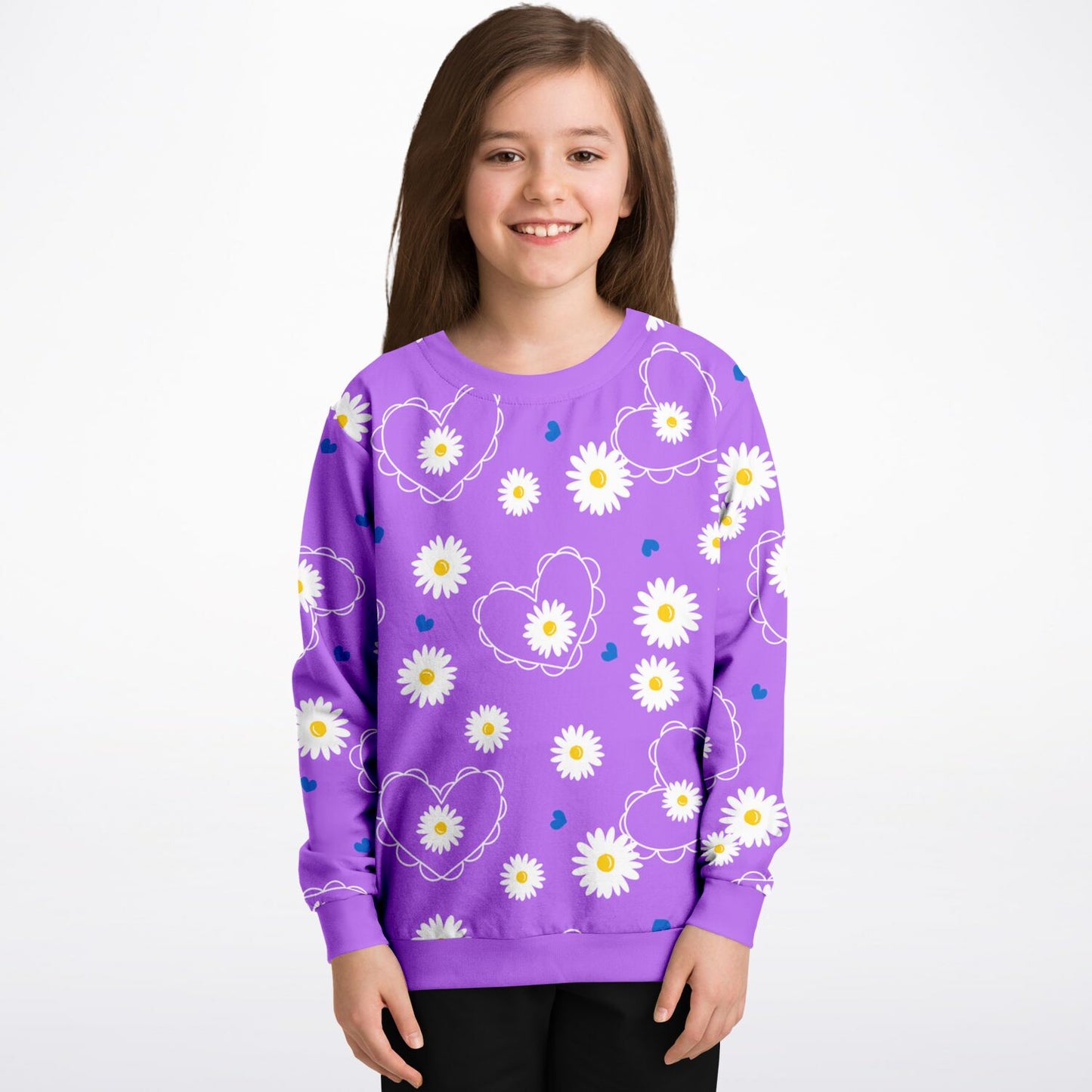 Daisies and Hearts Kids Sweatshirt