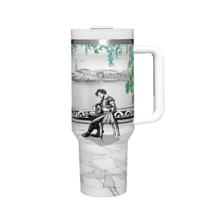 Large Capacity Tumbler with Handle(1100ml/40oz) | Stainless Steel 304 - Musicians-mug2-4mug40