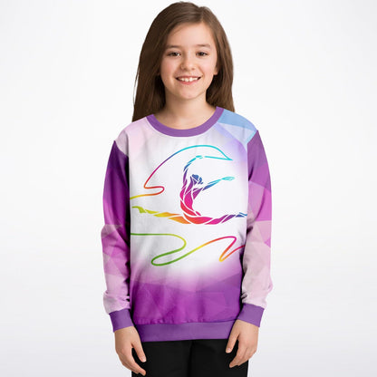Purple Gymnast Girl Sweatshirt