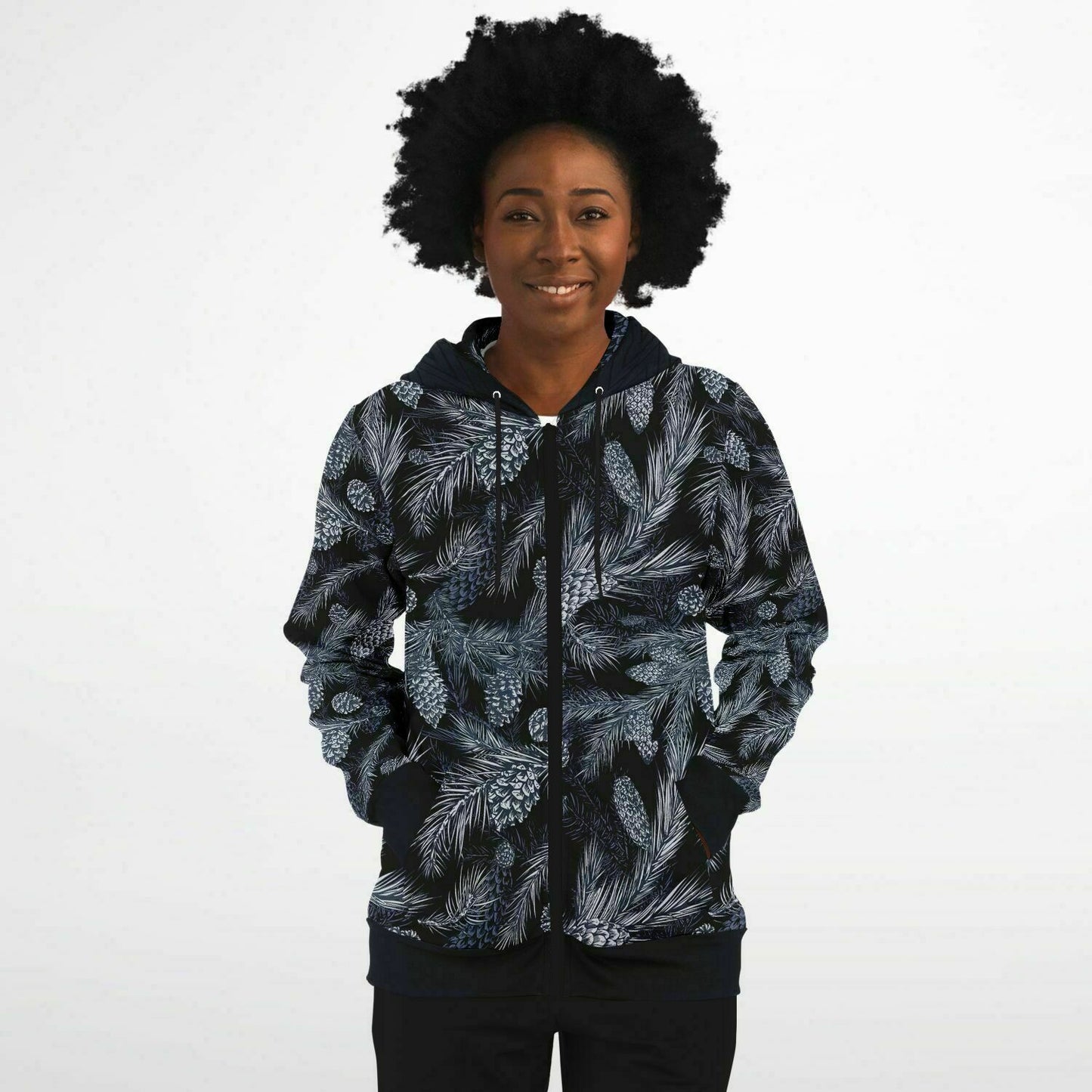 Black Spruce Unisex Zip Hoodie