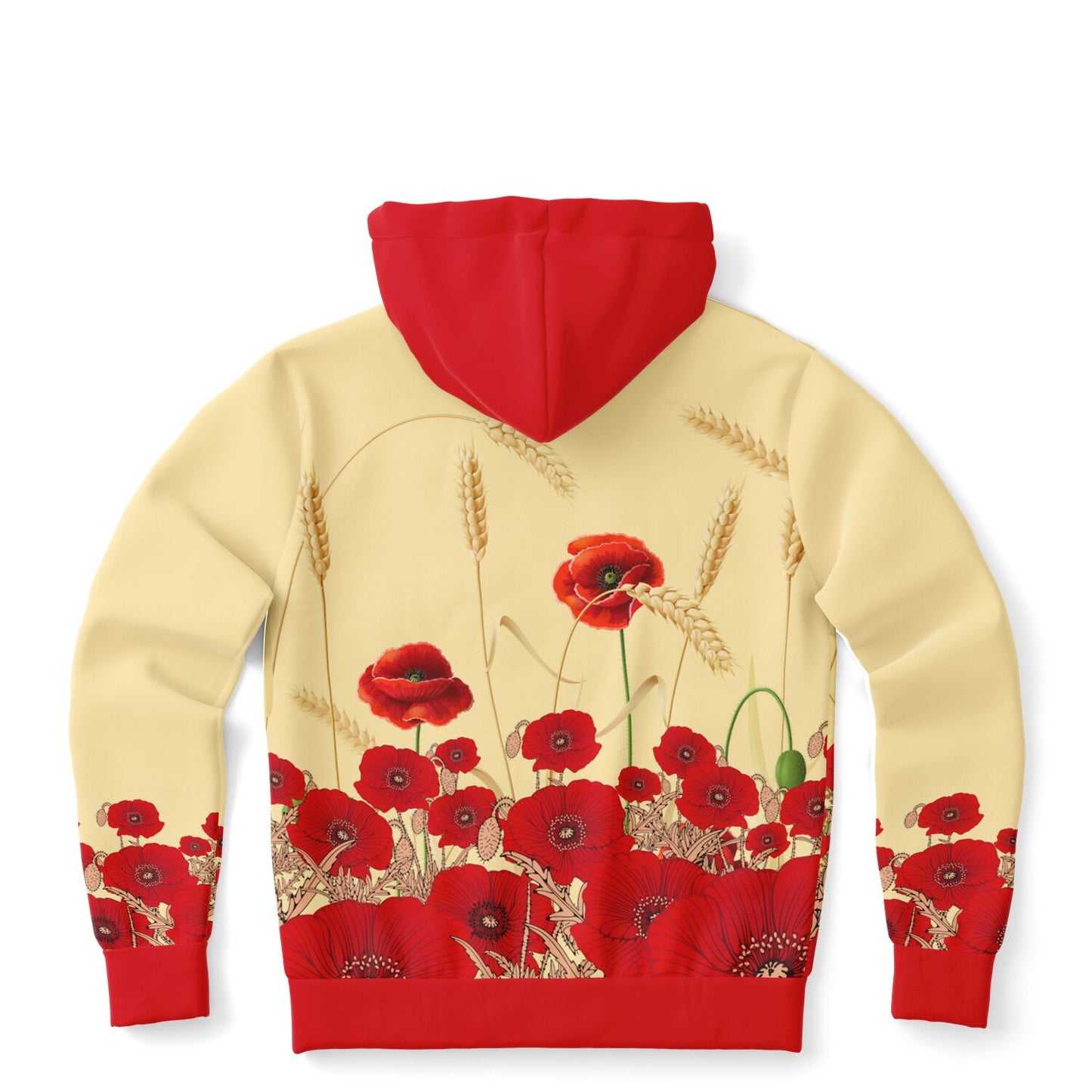 Ukraine Poppies Zip Hoodie