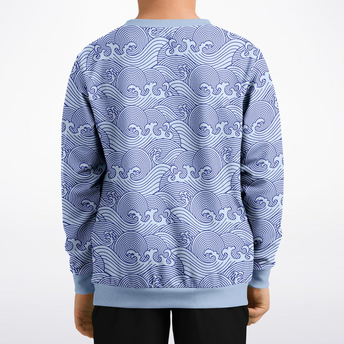 Waves Kids Poly Sweatshirt Light Blue