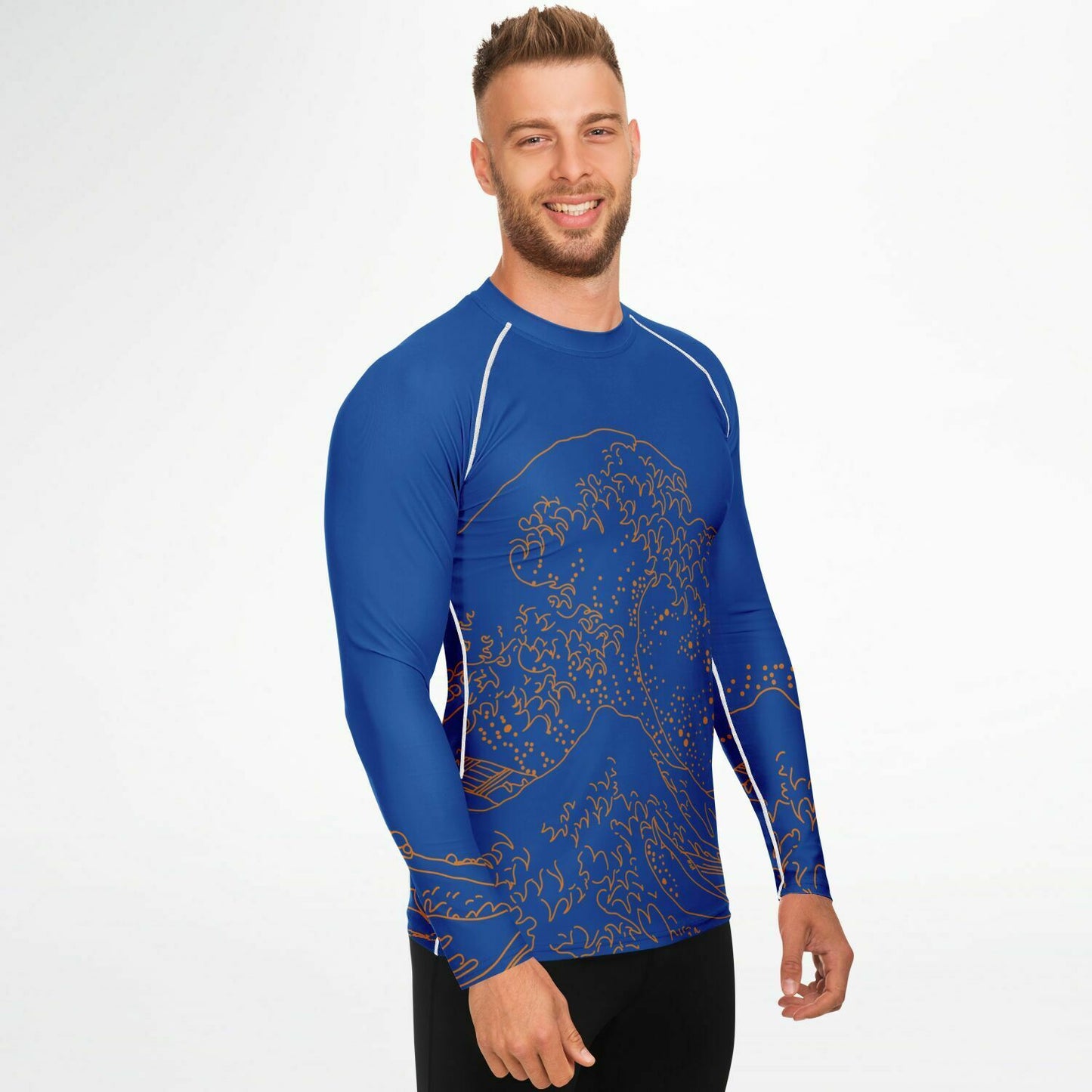 Waves Blue Men's Rashguard