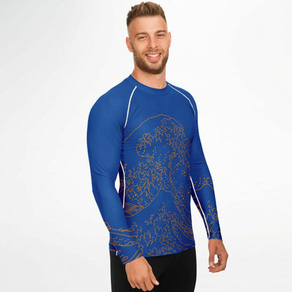 Waves Blue Men's Rashguard