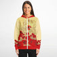 Ukraine Poppies Zip Hoodie